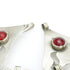 Turkoman belt ornament, silver & glass 41 x 6 cm - The Nomads Tent
